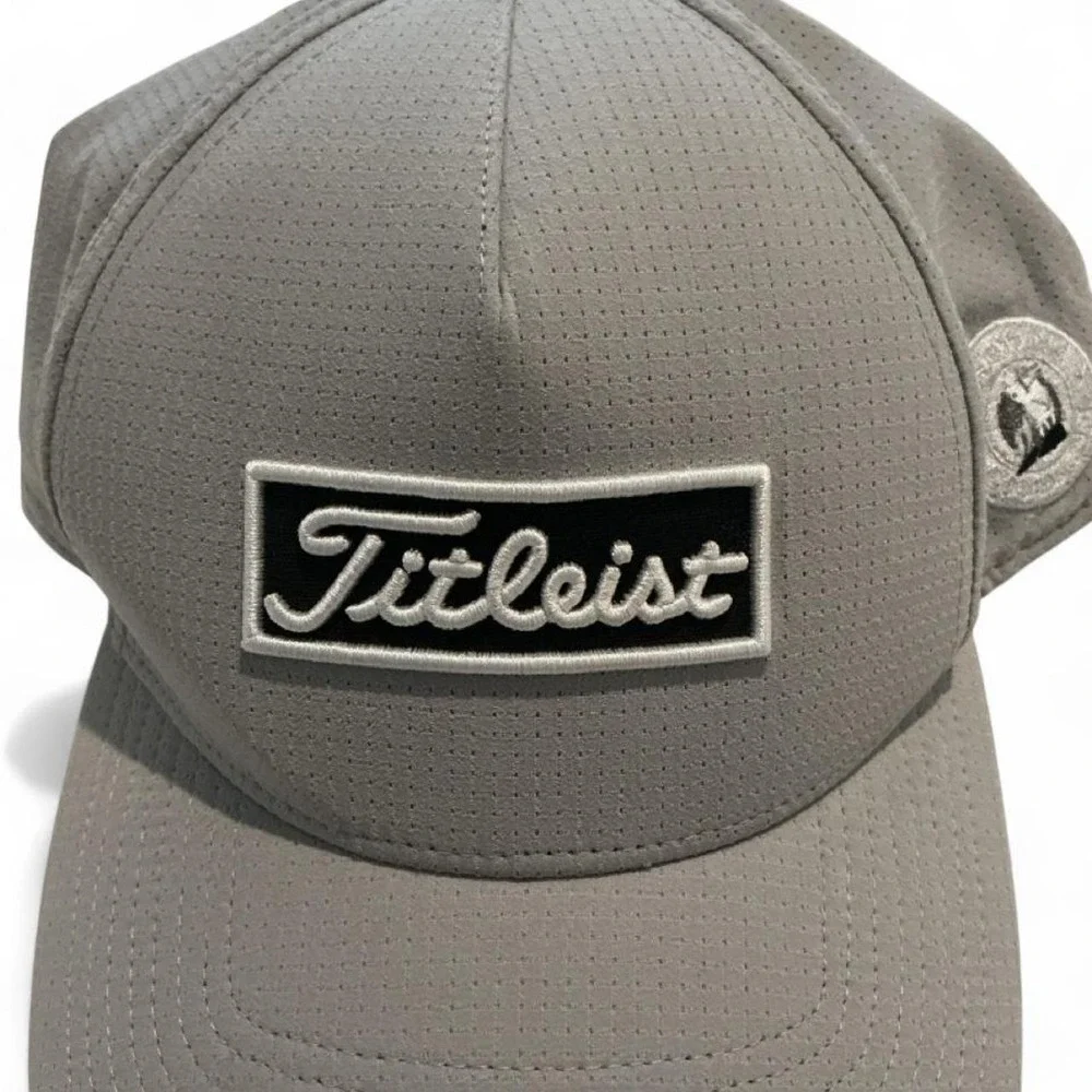 Titleist Golf Hat Men‎ OSFA Gray Snapback Perforated Los Serranos Country Club